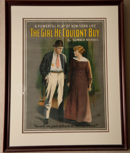 Original Stone-Lithographed Poster. The Girl He Couldn't Buy, A Melodrama About A Corrupt Nyc Police Detectiveby Sumner Nichols. SUMNER NICHOLS