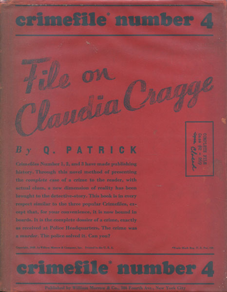 File On Claudia Cragge. Q. PATRICK