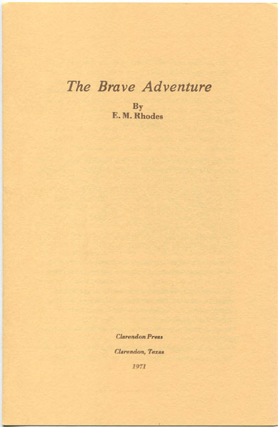 The Brave Adventure. W.H. HUTCHINSON