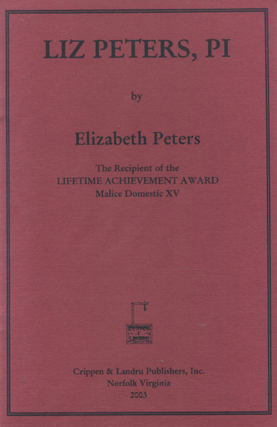 Liz Peters, Pi. ELIZABETH PETERS