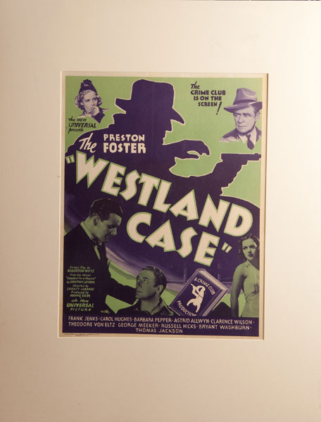 The Westland Case. Original One-Sheet Movie Poster. JONATHAN LATIMER