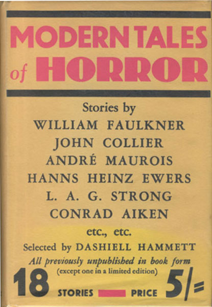 Modern Tales Of Horror. HAMMETT, DASHIELL [SELECTED BY].
