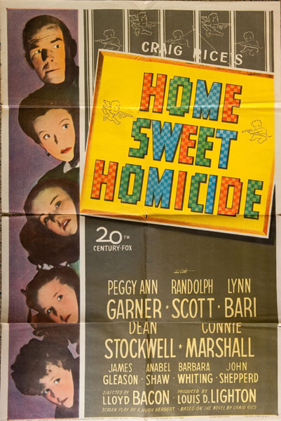 Home Sweet Homicide. 27" X 41" Color One-Sheet Movie Poster. CRAIG RICE