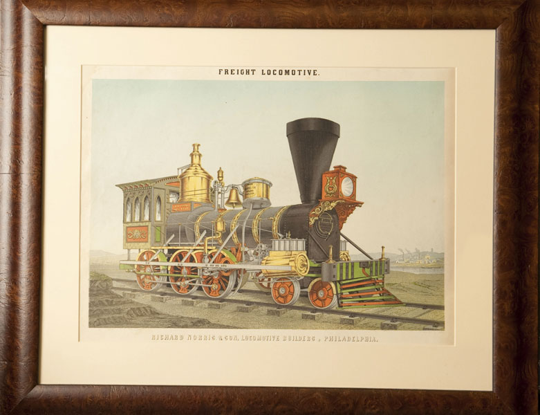 Chromolithograph Of A "Freight Locomotive. Richard Norris & Son, Locomotive Builders, Philadelphia." GEORGE W COLTON