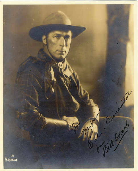 8" X 10" Black & White Autographed Photograph Of Silent Screen Movie Star William S.Hart.  WILLIAM S. HART