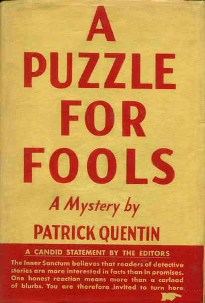 A Puzzle For Fools. PATRICK QUENTIN