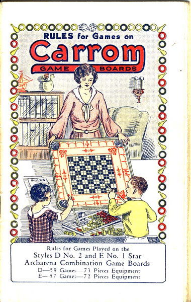 Rules For Games On Carrom Game Boards [Cover Title] THE CARROM COMPANY