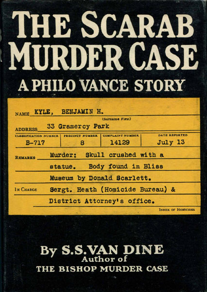 The Scarab Murder Case. S.S. VAN DINE