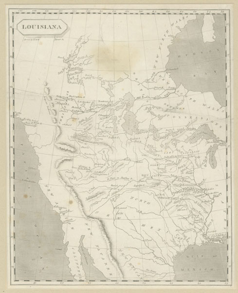Louisiana Map - "Louisiana" - Western North America