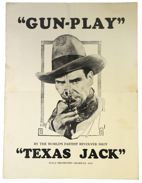 "Gun- Play" By The World's Fastest Revolver Shot, "Texas Jack." (Cover Title) "TEXAS JACK" SULLIVAN