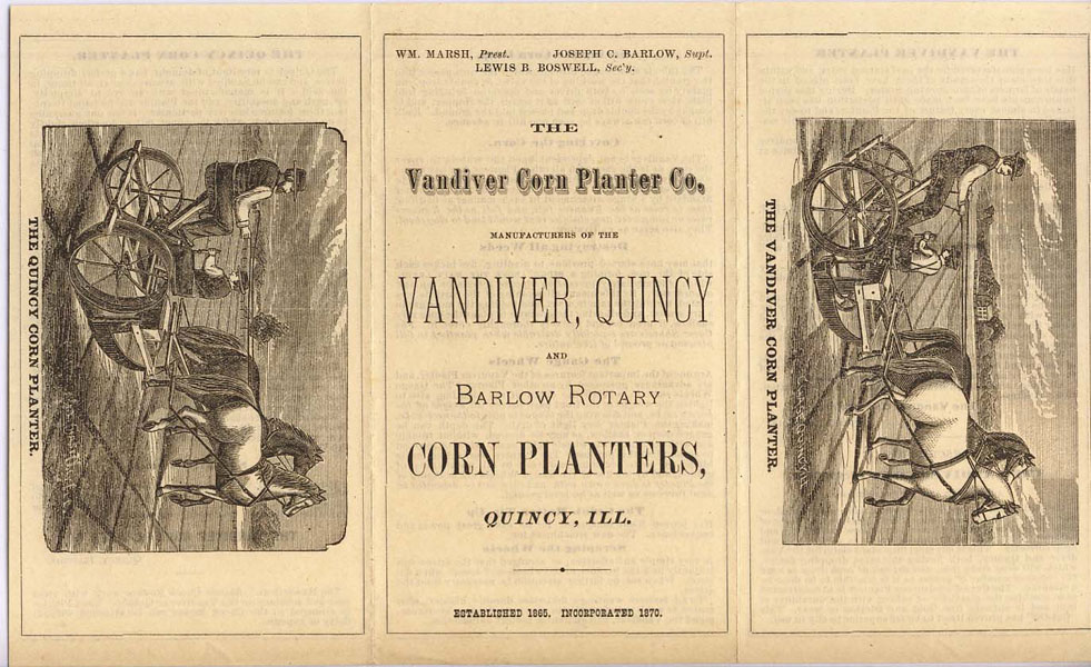 Vandiver, Quincy And Barlow Rotary Corn Planters, Quincy, Ill The Vandiver Corn Planter Co.