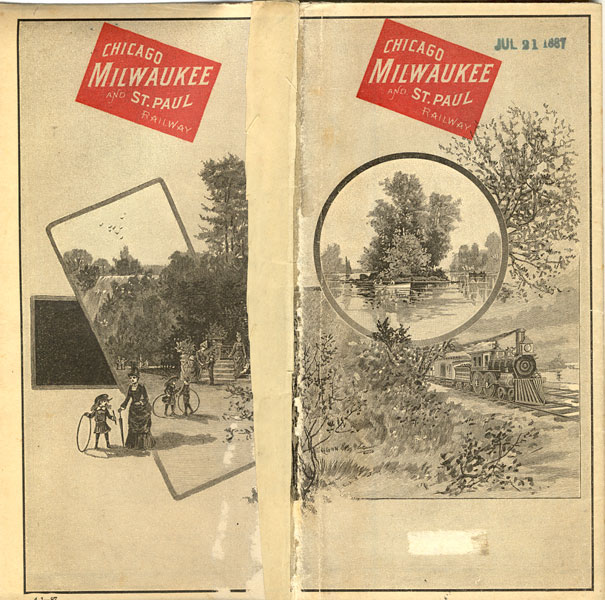 Time Tables. 4-1-1887 Chicago, Milwaukee & St. Paul Railway