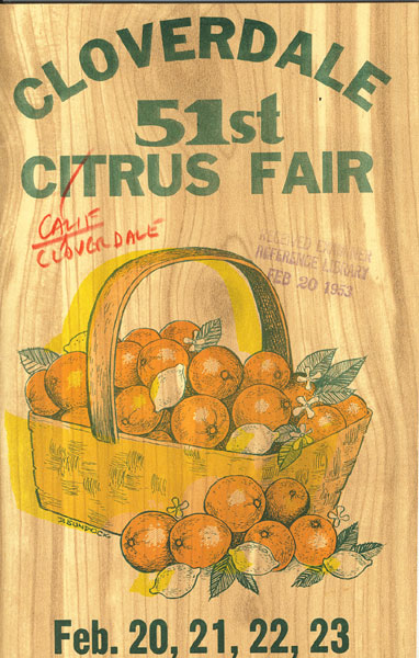 Cloverdale 51st Citrus Fair. Feb 20, 21, 22,23 
