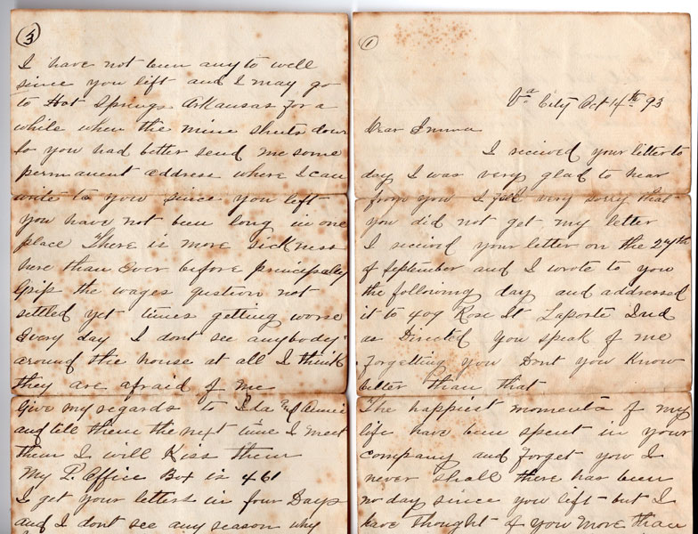 A Miner's Letters To His Wife SAMUEL MCCLEAVE