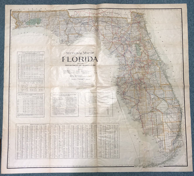 Sectional Map Of Florida Issued By Department Of Agriculture STATE OF FLORIDA
