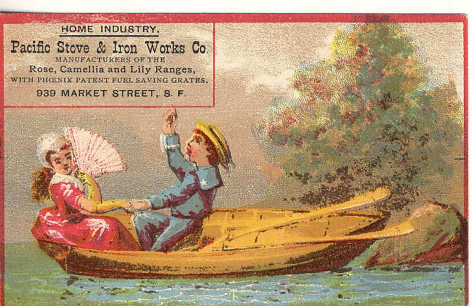 Trade Card. Pacific Stove & Iron Works Co Pacific Stove & Iron Works Co., San Fancisco, California
