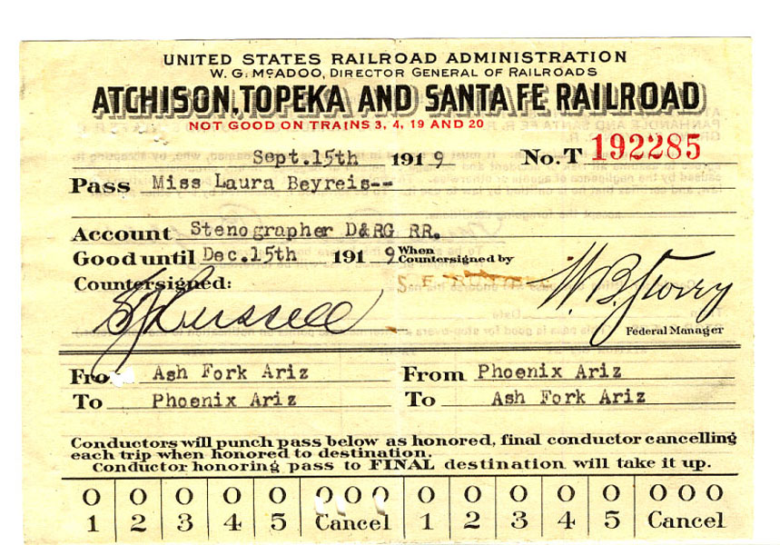 Railroad Pass. Atchison, Topeka And Santa Fe Railroad TOPEKA AND SANTA FE RAILROAD ATCHISON