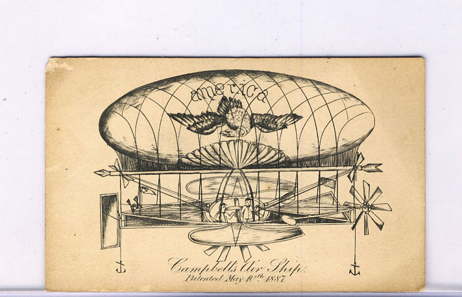 Trade Card. Campbell's Air Ship. Patented May 10th, 1887 CAMPBELL'S AIR SHIP