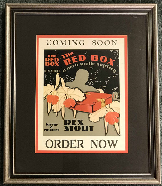 Original Publisher's Mock-Up For The Dust Jacket Artwork For "The Red Box" By Rex Stout LEFFERTS, WINIFRED EARL [ARTIST]