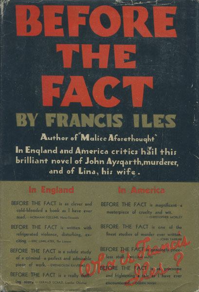 Before The Fact. FRANCIS ILES