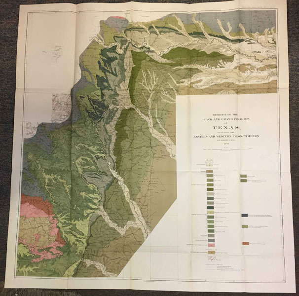 Map Of The Geology Of The Black And Grand Prairies Of Texas Including The Eastern And Western Cross Timbers ROBERT T. HILL