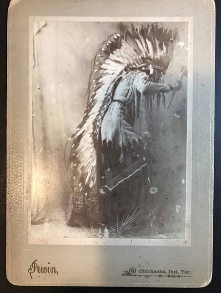 Original Photograph Of Chief Lone Wolf Performing The Kiowas War Dance IRWIN, WILLIAM EDWARD [PHOTOGRAPHER]