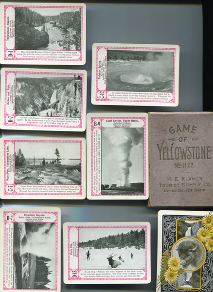 Card Game. Game Of Yellowstone (No. 1122). Descriptive Of The Yellowstone National Park. THE CINCINNATI GAME COMPANY