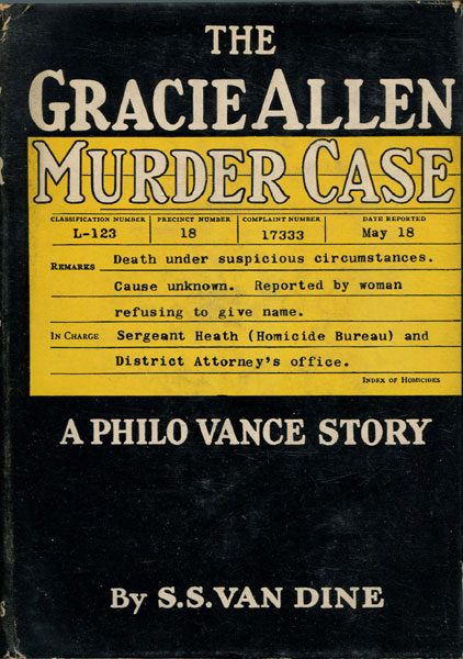 The Gracie Allen Murder Case S.S VAN DINE