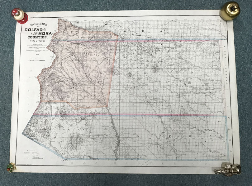 Sectional Map Of Colfax And Mora Counties, New Mexico EDWARD ROLLANDET