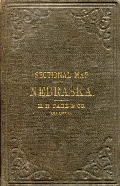 Large, Handsome, Color Map Of Nebraska CHARLES BREWSTER