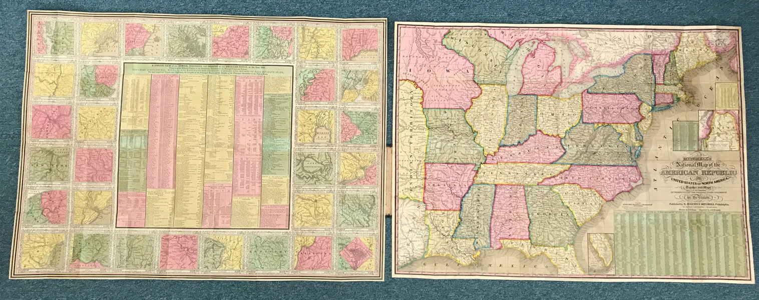 Mitchell's National Map Of The American Republic Or United States Of North America SAMUEL AUGUSTUS MITCHELL