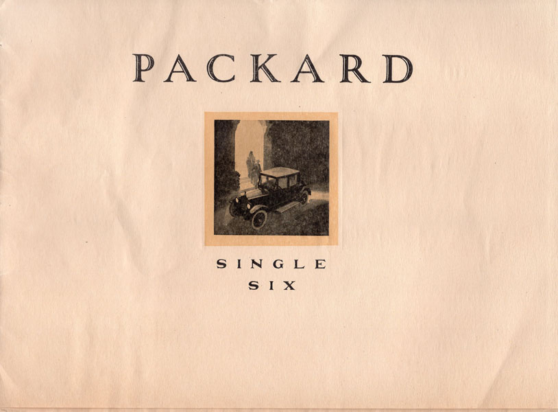 The Packard Single-Six Automobile Packard Motor Car Company, Detroit, Michigan