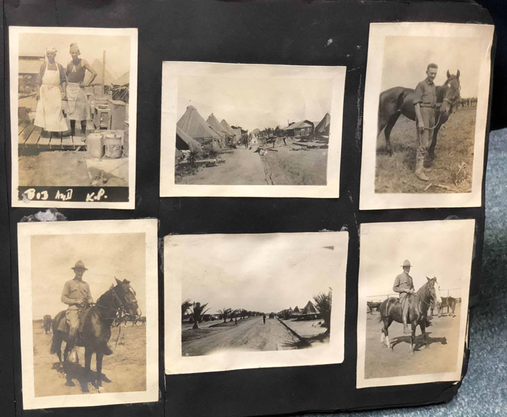 Photograph Album Containing Approximately Two Hundred Fifty Images, Most Depicting The 1st New York Cavalry Regiment Stationed On The Texas Border With Mexico During The Border War In 1916-1917 
