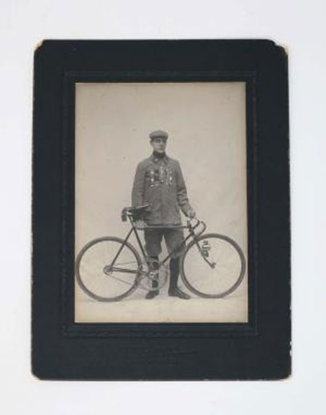 Cabinet Card Of Alfred H. Seeley With His Bicycle ALFRED H SEELEY