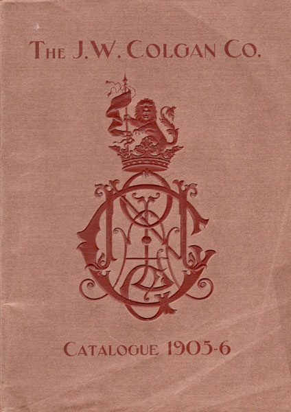 The J.W. Colgan Co., Catalogue 1905-6 / [Title Page] The J.W. Colgan Co Established 1880 ... Incorporated 1905. Manufacturers Of Harness Ornaments Saddlery Hardware Monograms: Crests: Coast Of Arms: Letters: Frontis: Pad Housings: Rosettes. Hames: Terrets: Hooks: Buckles: Kidney Links: Dog Links: Hame Chains The J.W. Colgan Company, Boston, Massachusetts