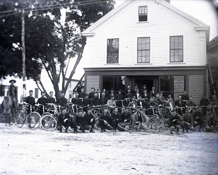 Collection Of 4" X 5" Glass Plate Negatives Of Cyclists And Racing In Oxford County, Maine At The Height Of The American Bicycle Craze In 1892 MAINE THE SOUTH PARIS WHEEL CLUB IN OXFORD COUNTY