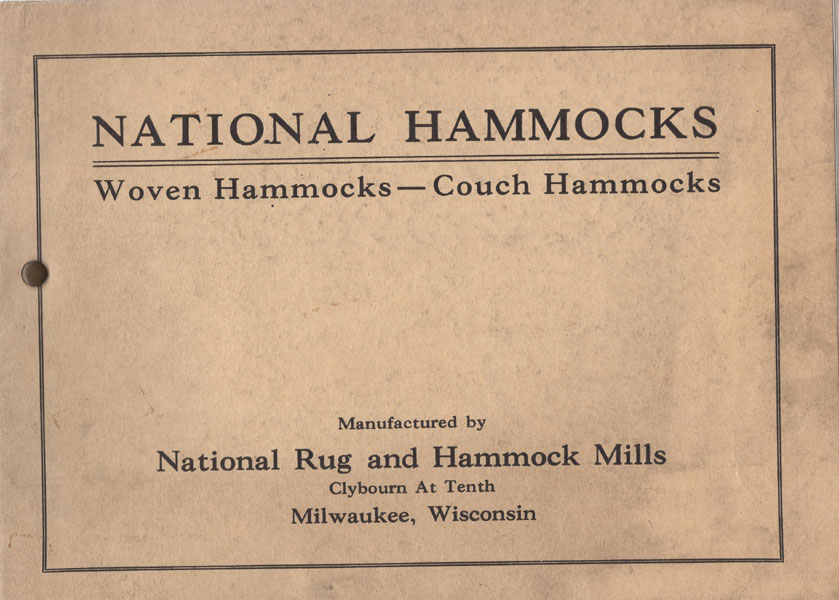 National Hammocks, Woven Hammocks -- Couch Hammocks NATIONAL RUG AND HAMMOCK MILLS