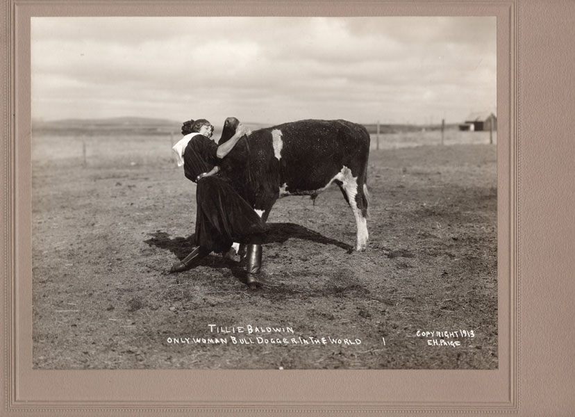 Photograph Of Tillie Baldwin, Only Woman Bull Dogger In The World PAIGE E. H. [PHOTOGRAPHER]