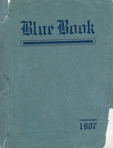 Blue Book 1907 [Cover Title] C. C. C. CLUB AND TWO WELL-KNOWN GENTLEMEN