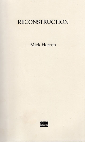 Reconstruction MICK HERRON