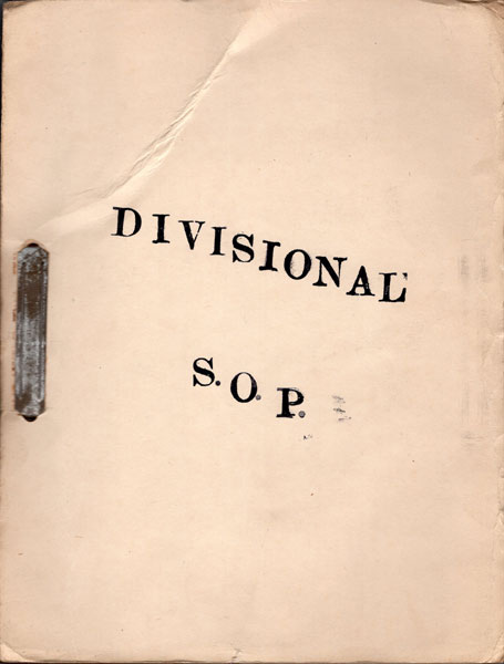 Two Booklets Of Standard Operating Procedures For Logistics For The Third Infantry Division During The Korean Conflict THIRD INFANTRY DIVISION