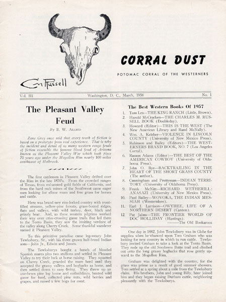 The Pleasant Valley Feud B.W ALLRED