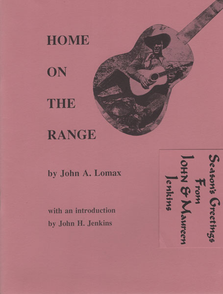 Home On The Range JOHN A. LOMAX