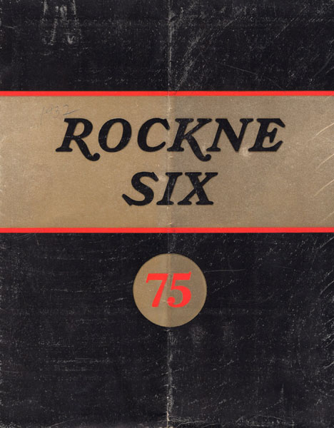 Rockne Six "75" Studebaker Automobile ROCKNE MOTORS CORP