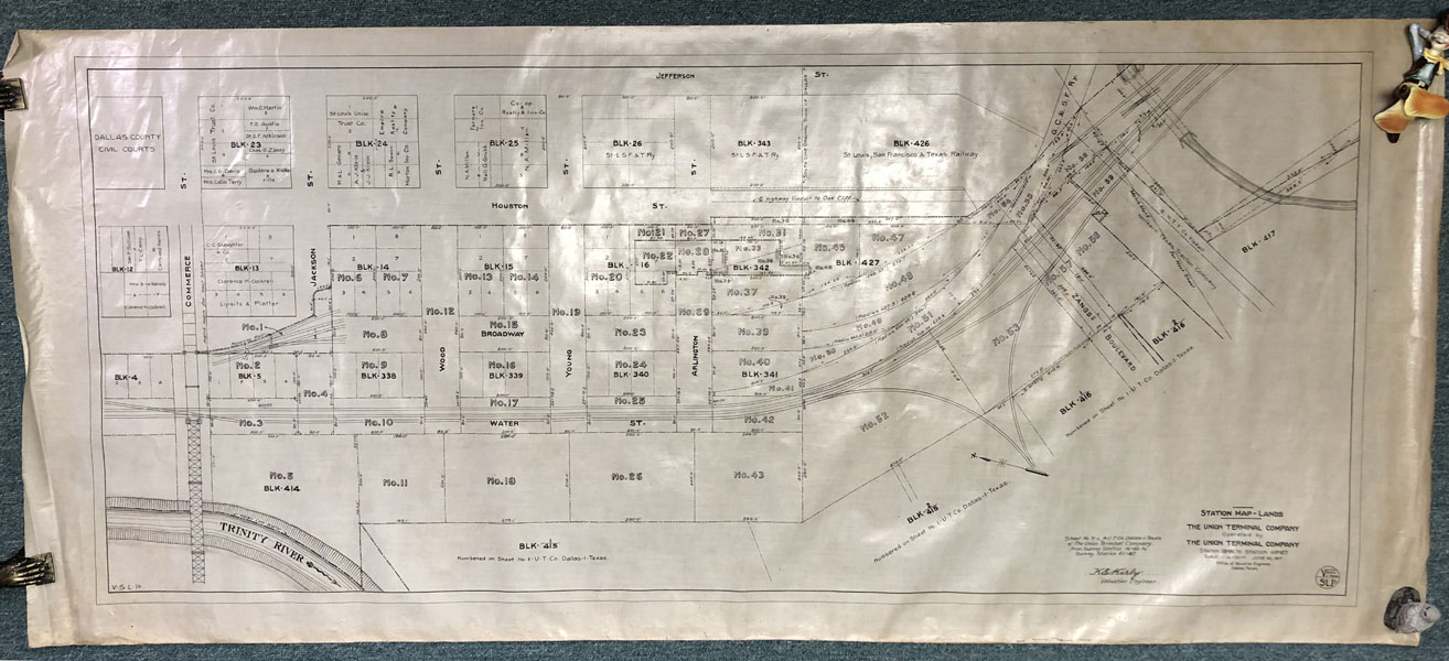 Right-Of-Way And Track Map/Station Map - Lands THE UNION TERMINAL COMPANY