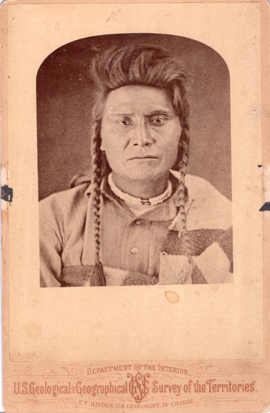 Rare U. S. Geological And Geographical Survey Of The Territories Cabinet Card Of Chief Joseph HAYDEN, F. V [U. S. GEOLOGIST IN CHARGE]