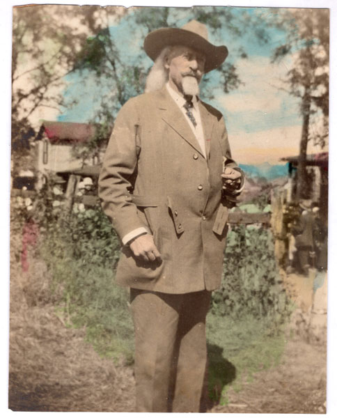 Hand Colored Photograph Of William F. "Buffalo Bill" Cody At The T E Ranch, Near Cody, Wyoming UNKNOWN PHOTOGRAPHER