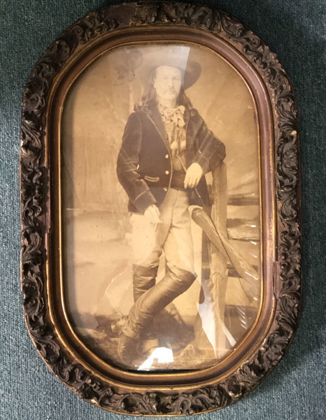 Enlarged Photograph Of Pawnee Bill Housed In An Antique Frame Under Curved Glass PHOTOGRAPHER UNKNOWN