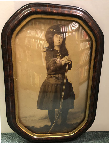 Enlarged Photograph Of May Lillie Housed In An Antique Frame Under Curved Glass PHOTOGRAPHER UNKNOWN