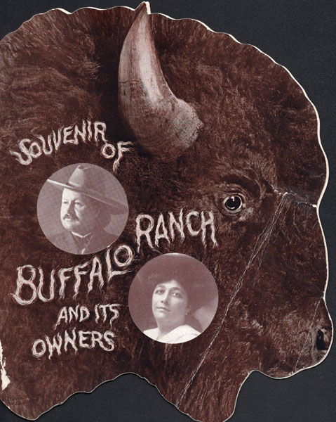 Die-Cut Buffalo Head: Souvenir Of Buffalo Ranch And Its Owners, Gordon W. Lillie And Mrs. G. W. Lillie LILLIE, GORDON W. & MRS G. W. LILLIE
